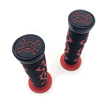 XH4089-RED-22 Skull Grips Red Quad ATV (7/8 Inches Both Side) - color: I