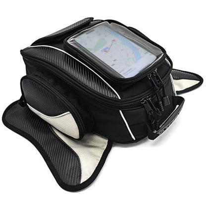 Dracarys Motorcycle Tank Bag Oxford Saddle Black Motorbike Bag - Strong Magnetic Bag for Honda Yamaha Suzuki Kawasaki Harley - size: 10Liter