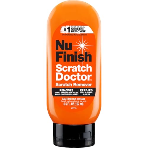 Nu Finish Car Scratch Remover, Scratch Removal for Cars Eliminates Paint Scrapes, Scuffs, Haze and Swirls on Cars, Boats and Motorcycles , 6.5 Oz, White - style: Scratch Remover