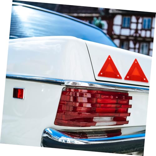 Amosfun 10Pcs Triangle Reflectors Warning Signs for Trucks Cars and Motorcycles Reflective Boards for Safety