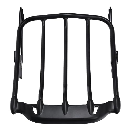 XFMT Motorcycle Black Detachable Two-Up Luggage Rack for Air Wing Harley Touring Road King Street Glide Road Glide Electra Glide 2009-Later (Black) - color: For Air-wing Luggage Rack-Black