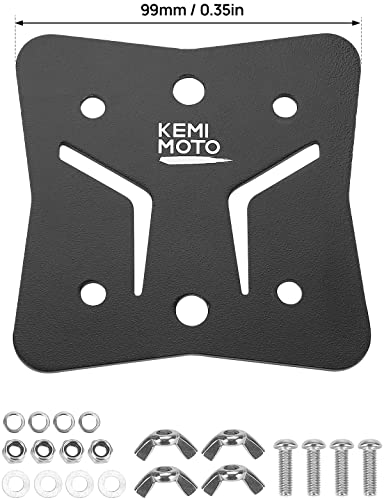 KEMIMOTO Rear Rack Clamp Plate Luggage Compatible with CRF250L 300 450 KLX250S KLX300 DRZ400S/SM and KLX400S Grom Navi XT250 Super73 for Milk Carton and Other Box,Black