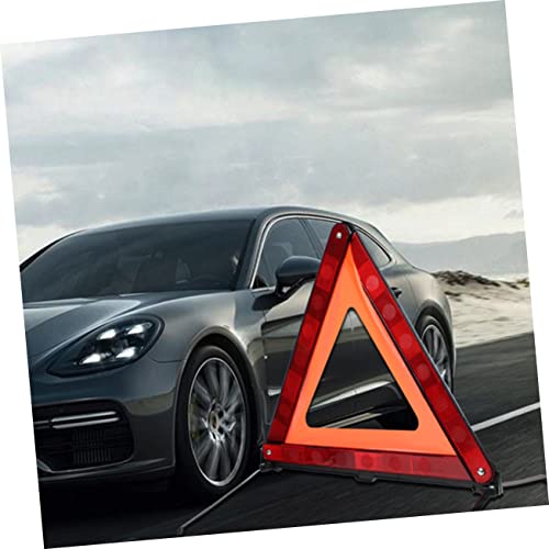 1Pc Collapsible Warning Triangle Sign Emergency Symbol for Roadside Assistance Stable Weighted Base for Vehicle Motorcycle