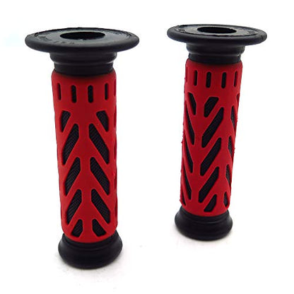 ATV WATERCRAFT Web Gel Style H Grips RED Compatible with ATV QUAD BOMBARDIER JET SKI ATV RECON RINCON Brute Force Prairie ATV BRUIN GRIZZLY KODIAK(7/8" BOTH SIDE) - color: A