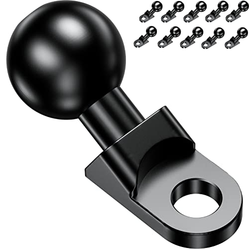 BRCOVAN 10PCS, Aluminum Alloy Mount with 1'' TPU Ball & 10mm Mounting Hole | Angled Bolt Head Adapter Ball Base Compatible with RAM Mounts B Size Double Socket Arm - style: R12-Set of 10
