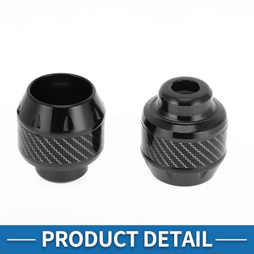 Motorcycle Frame Sliders Falling Protection Wheel Crash Protector Scooter Moped Aluminum Alloy Black 2 Pcs - color: Black