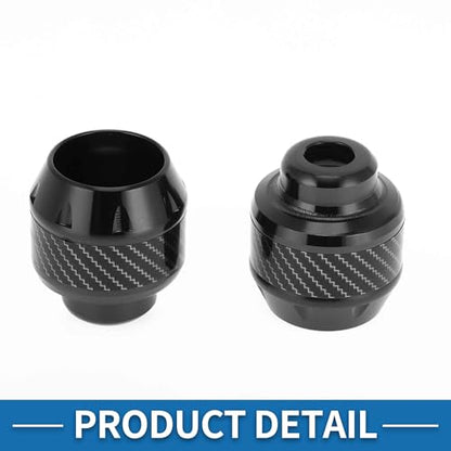 Motorcycle Frame Sliders Falling Protection Wheel Crash Protector Scooter Moped Aluminum Alloy Black 2 Pcs - color: Black
