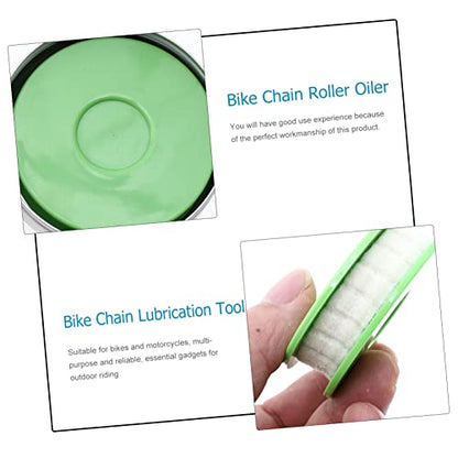 Outanaya Bike Chain Lubrication Tool Roller Oiler for Bicycle Motorcycle Chain Compact Lubricator 2 Pcs Lightweight Design for Outdoor Riding