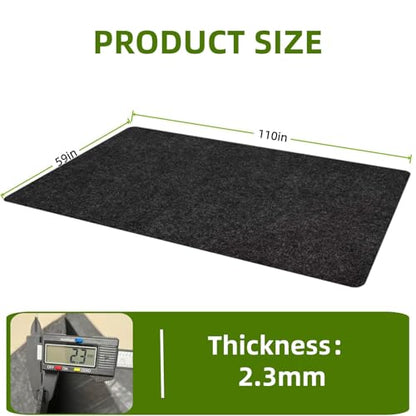 Golf Cart Garage Floor Mat 110inch x 59inch | Waterproof, Oil Absorbent, Anti-Slip Rubber Backing, Heavy Duty, Tear-Resistant, Easy to Clean. Fits ATV UTV Mower