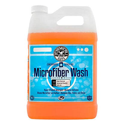 Chemical Guys Microfiber Cleaning Cloth and Car Wash Towel Detergent - Concentrated Cleaner for Towels, Microfiber Cloths, and Pads - Removes Dirt, Wax, Grease, Stains, Orange Scent - 128 oz - size: 128 Fl Oz (Pack of 1)