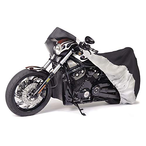 Budge MC-9 Sportsman Motorcycle Cover, Black, Waterproof, Universal Fit, Fits up to 86", Medium