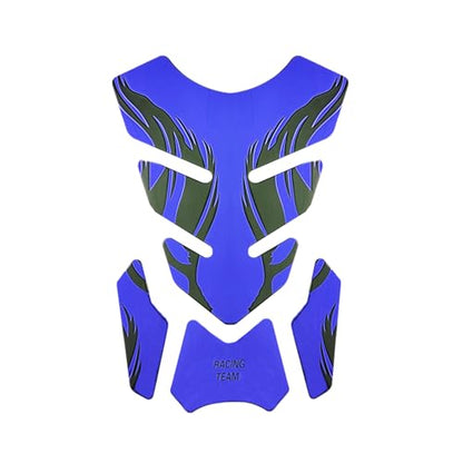 Motocycle Gas Tank Decal Motocycle Gas Tank Protector Pad Self-Adhesive Fishbone Sticker Blue - color: Blue
