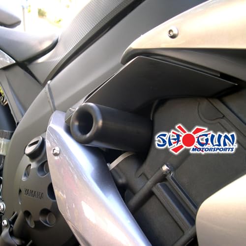 Shogun USA Made Yam YZF-R1 R1 2004 2005 2006 Black No Cut Frame Sliders - 750-6709