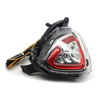 MZS Motorcycle Tail Light, LED Integrated Turn Signal Blinker Clear Compatible with CBR500R CBR 500R CB500F CB500X 2013-2015 - size: CBR500R/CB500F/CB500X