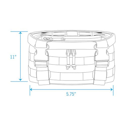 Biltwell Exfil-7 2.0 Motorcycle Bag - Universal Bag for Handlebars Risers Front Fork, Compatible with Touring and Cruiser Motorcycles