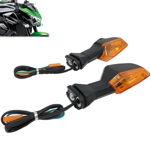 Motorcycle Turn Signal Indicator Light Blinker Blub Lamp Compatible With KAWASAKI Z250 Z300 Z750 Z800 Z1000 Versys 650/1000 For Ninja 250 300 400 650 ER-6F ER-6N (Amber) - color: Amber