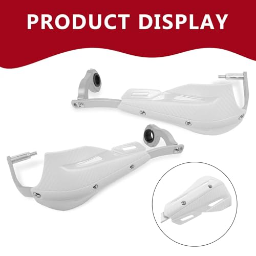 7/8" 22mm and 1 1/8" 28mm Handguard Motorcycle Handlebar Brake Lever Protection Hand Guards Replacement for Motorbike ATV Motocross Supermoto Racing Dirt Pit BIK(White) - color: White