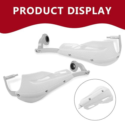 7/8" 22mm and 1 1/8" 28mm Handguard Motorcycle Handlebar Brake Lever Protection Hand Guards Replacement for Motorbike ATV Motocross Supermoto Racing Dirt Pit BIK(White) - color: White