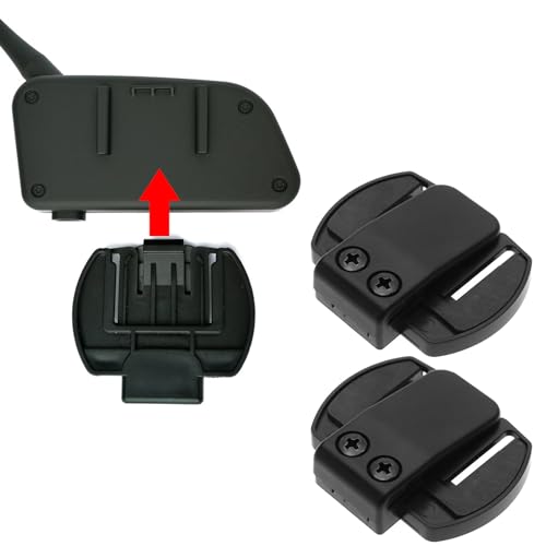 ECSiNG 2pcs Motorcycle Helmet Bluetooth Headset Intercom Bracket Bluetooth Intercom Host Bracket Mounting Clip Compatible with V6 V4 Series Motorcycle Intercom