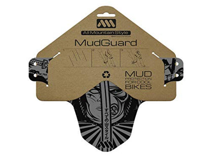 MTB Front Wheel Mud Guard - Lightweight & Durable Protection - Universal Fit - Protect Against Mud, Water Spray and More - color: Ronin/Grey