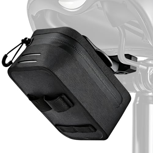 WOTOW Magnetic Bike Saddle Bag - 0.43L Portable Lightweight Under Seat Bicycle Bag with Fast Magnetic Clasp Attachment, Waterproof Zipper, Internal Pocket for Road, Mountain Bikes(S) - size: Small