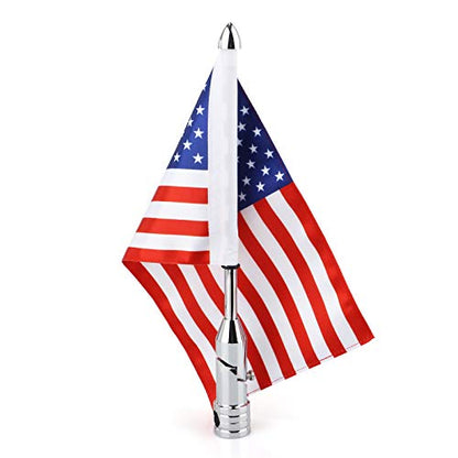 GUAIMI Motorcycle Folding Flag Mounts Adjustable Flag Pole with Texas State Flag (American Flag) - color: American Flag