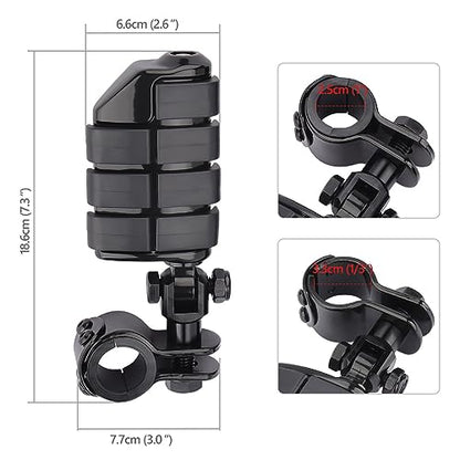 Motorcycle Highway Foot Pegs, Highway Footrest Fit for Harley Touring Yamaha Honda Suzuki Kawasaki 25mm 32mm 34mm Engine Guard (‎Gloss Black) - color: Gloss Black