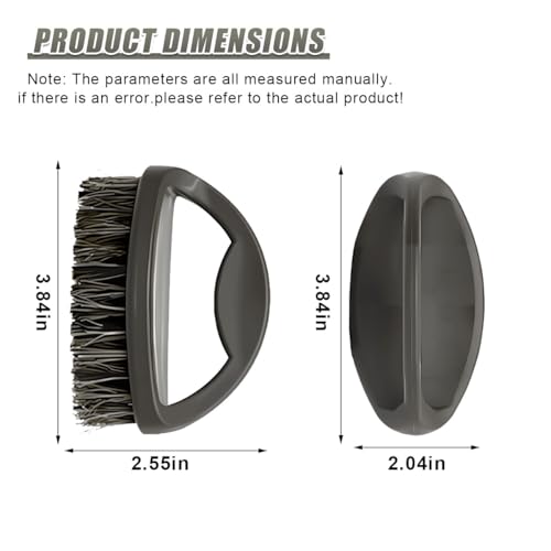 Soft Horsehair Bristle Leather Cleaning Brush for Car Interior, Comfortable Grip Car Wash Brush to Clean Upholstery Furniture Boots, Felt Hat Scrub Brushes Auto Detailing Cleaner Tool (2PCS) - size: 2PCS