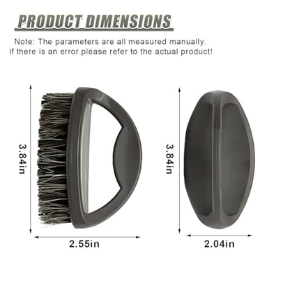 Soft Horsehair Bristle Leather Cleaning Brush for Car Interior, Comfortable Grip Car Wash Brush to Clean Upholstery Furniture Boots, Felt Hat Scrub Brushes Auto Detailing Cleaner Tool (1PC) - size: 1PC