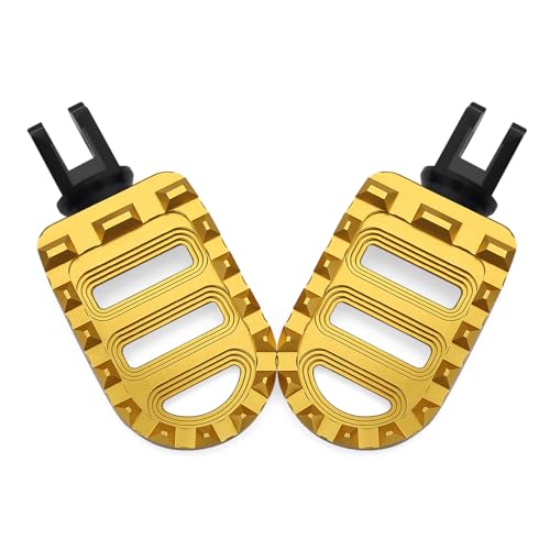 Motorcycle Foot Pegs MX Front Pegs Footrest Fit for Harley 2018-later Softail Low Rider S Breakout FXLRS Fat Bob 114 Street Bob FXBB Fat Boy Sport Glide FLSB (Gold) - color: Gold