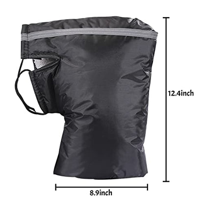 Universal Motorcycle Handlebar Gloves Muffs ATV/Snowmobile/Scooter Handle Grip Gauntlets Gloves Winter Fluff Warmer Thermal Cover Rider Glove Wind/Snow/Water Proof Hands Warmer Mitts for Cold Weather