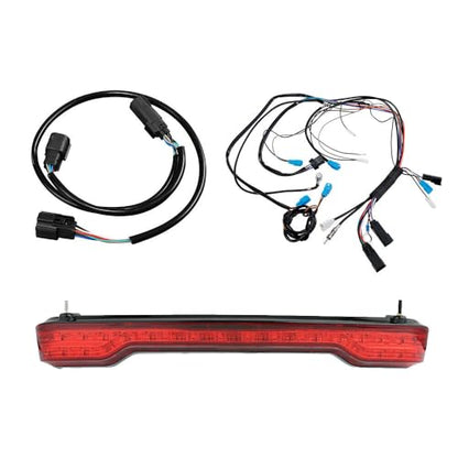TCMT King Trunk LED Tail Light Assembly Wiring Harness Fits For Harley Touring Road King Road Street Electra Glide Tri Glide Ultra Limited 2014-2025 Red Len - color: Red Lens Black Housing A, size: Light Set(17 Funtions)
