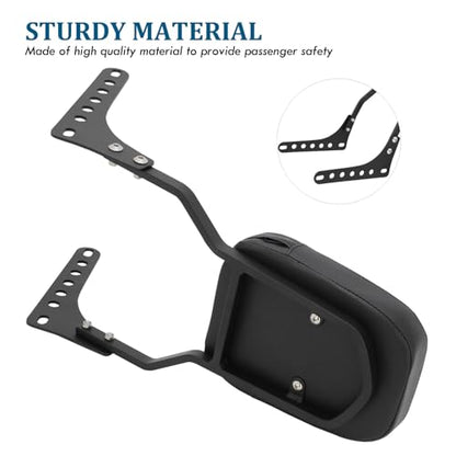 Passenger Sissy Bar Rear Backrest Pad for Harley Street Bob FXBB Softail Slim FLSL Deluxe FLDE Heritage Classic FLHC FLHCS 2018-2023, Black