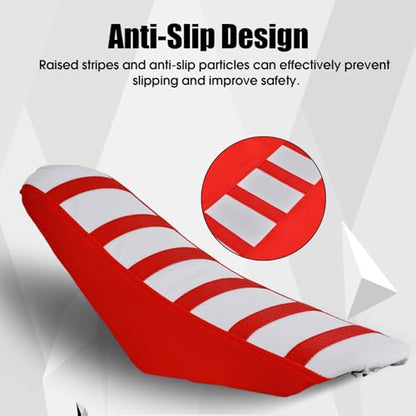 Dirt Bike Seat Cover Motorcycle Gripper Cushion Cover Universal for CRF XR RX RR All Most Dirt Pit Bikes Enduro Red - color: Red