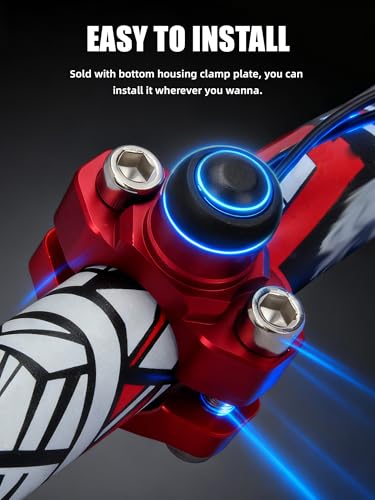 JFG RACING CNC Dirt Bike Engine Stop Start Kill Switch Button CNC with Mounting Backplate Universal for YZ YZF WR TW TTR 125 150 200 250 350 450 660 - Blue - color: Blue, size: Medium