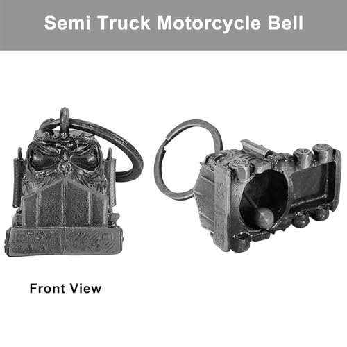 Dream Apparel Motorcycle Bell Guardian Angel Drive Away Gremlin, Biker Bell for Men Women Rider Riding, Good Luck Gift - style: Semi Truck