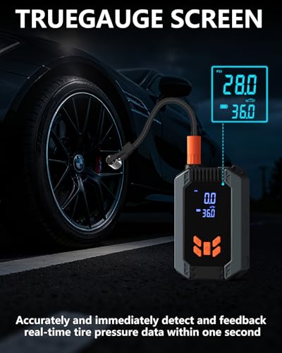 tire inflator portable air compressor,Digital tire pressure gauge,12V 150 PSI bike pump,Emergency LED Light for air pump for car tires,Wireless high speed low noise ball pump.