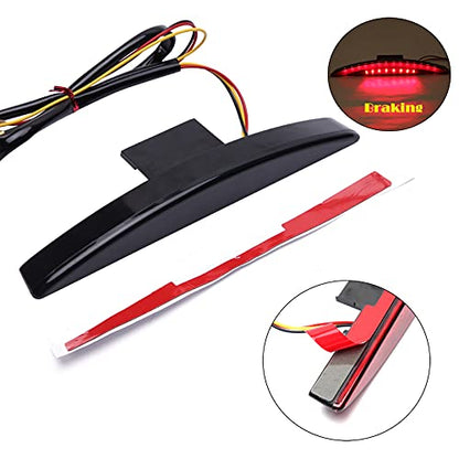 Rich Choices Motorcycle Rear Fender Edge LED Braking License Plate Tail Light Stop Running Light Compatible with Harley Davidson Breakout FXSB 2013-2016 CVO FXSBSE 2013-2014 (Smoke Lens) - color: Smoke Lens