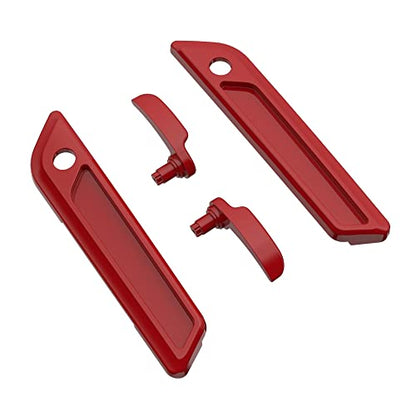 Advanblack Saddlebag Latches Covers, Lid Lifters Levers Fit for 2014+ Harley Touring Hard Saddlebags - Billiard Red - color: Billiard Red