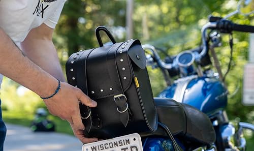 Dowco Willie & Max 58452-01 Ranger Series: Synthetic Leather Motorcycle Sissy Bar Bag, Black, Universal Fit, 6 Liter Capacity - style: Ranger Series