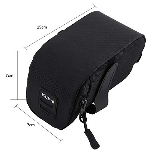 Zopsc Saddle Bag, Super Light Polyester, Under-Seat Zippered Storage, for Most Bikes, Red - color: red