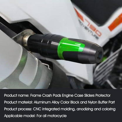 1 Pcs Universal Motorcycle Exhaust Pipe Protection Anti Falling Bar Frame Sliders Green - color: Green, size: Exhaust Pipe Anti Falling Bar