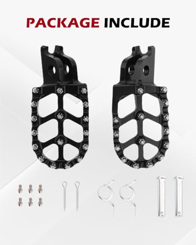 CNC Foot Pegs Alumiunm Dirt Bike Footpegs Compatible with Honda CR125 CR250 CRF150R CRF250R CRF450R CRF250RX CRF450RX CRF450X CRF300L CRF250L CRF250M SSR450 CRF450RL - color: Black, size: CR125/250, CRF150R/250L/250R/250X/450R/450X/1000L
