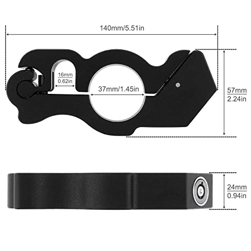 Windance Motorcycle Anti Theft Lock,Heavy Duty Front Brake Lock,Throttle Grip Clutch Brake Lever Handlebar Protection (Black, L) - color: Black