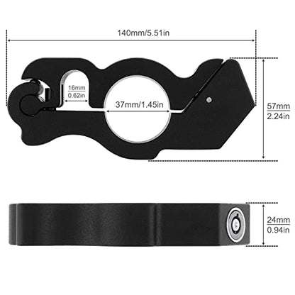 Windance Motorcycle Anti Theft Lock,Heavy Duty Front Brake Lock,Throttle Grip Clutch Brake Lever Handlebar Protection (Black, L) - color: Black