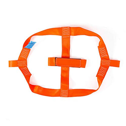 MOTO4U Universal Motorcycle Rear Wheel Tie down Strap in Orange - color: orange