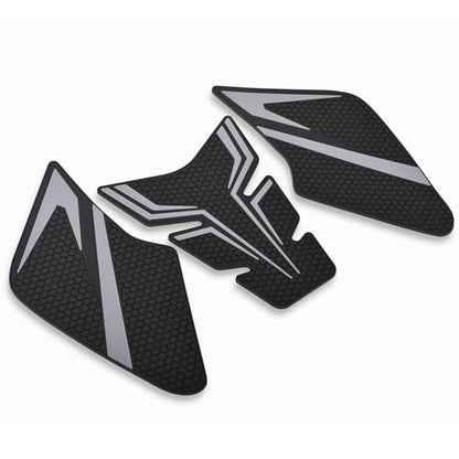 Motorcycle Non-Slip Rubber Gas Tank Pads with Knee Grips - 4-Piece Traction Side Protectors (for Suzuki Vehicle) GSX-8S (2023~) GSX-8R (2024~) (Gray) - color: Gray
