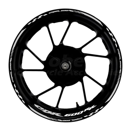 CBR 17 inch Wheel Rim Stickers Decals Tape Compatible with CBR600RR 2003-2025 F5 Motorcycle Reflective Rim Tapes Sticker Stripe (Grey) - color: Grey