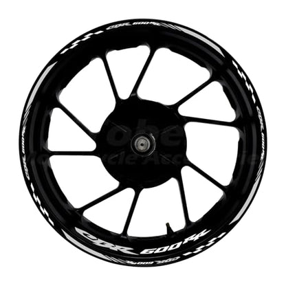CBR 17 inch Wheel Rim Stickers Decals Tape Compatible with CBR600RR 2003-2025 F5 Motorcycle Reflective Rim Tapes Sticker Stripe (Grey) - color: Grey
