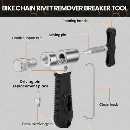 Oumers Bike Chain Repair Tools Set, Bicycle Chain Break Tool, Master Link Pliers, Bike Wear Checker Indicator Opener Closer Remover Pliers - color: Black